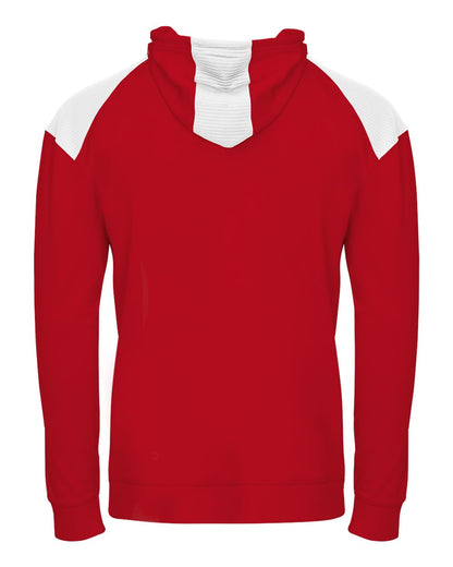 Badger Breakout Performance Fleece Hooded Sweatshirt 1440 #color_Red/ White