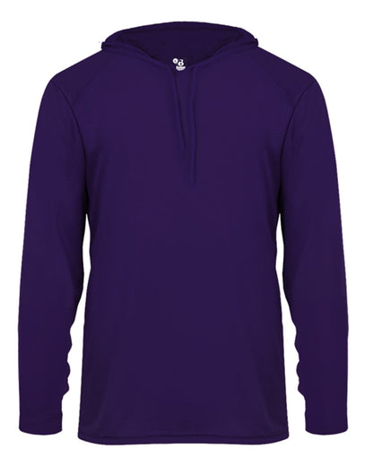 Badger B-Core Hooded Long Sleeve T-Shirt 4105 #color_Purple