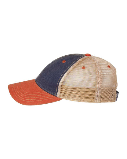 LEGACY Old Favorite Trucker Cap OFA #color_Navy/ Orange/ Khaki
