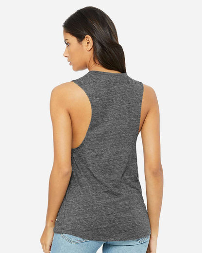BELLA + CANVAS Women's Flowy Scoop Muscle Tank 8803 #colormdl_Asphalt Slub
