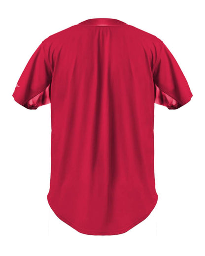 Alleson Athletic Crush Full Button Baseball Jersey 566BFJ #color_Red