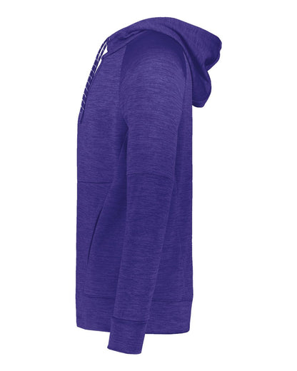 Holloway Men's All-Pro Performance Fleece Hooded Sweatshirt 223580 #color_Purple Heather/ Silver