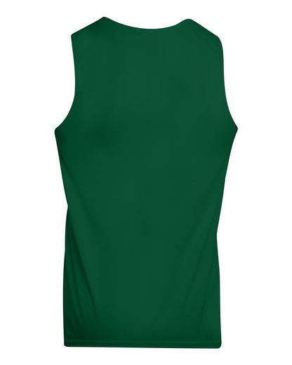 Augusta Sportswear Youth Reversible Wicking Tank Top 149 #color_Dark Green/ White