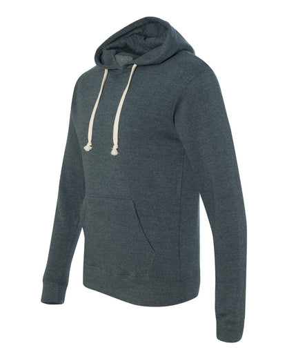J. America Men's Triblend Fleece Hooded Sweatshirt 8871 #color_Navy Triblend
