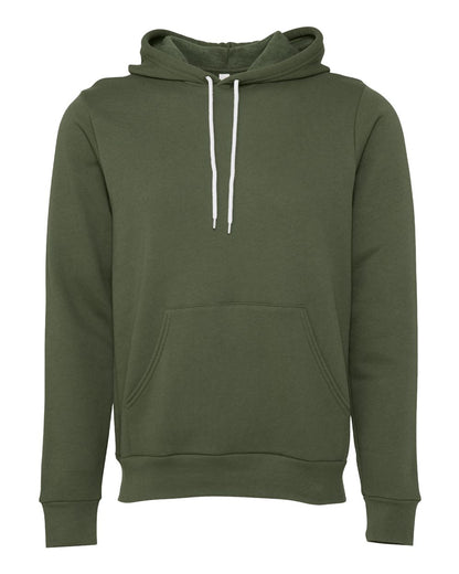 BELLA + CANVAS Unisex Sponge Fleece Hoodie Sweatshirt 3719 #color_Military Green