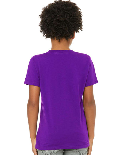 BELLA + CANVAS Youth Jersey Tee 3001Y #colormdl_Team Purple