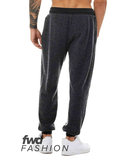 BELLA + CANVAS FWD Fashion Sueded Fleece Jogger 3327 #color_Black Heather