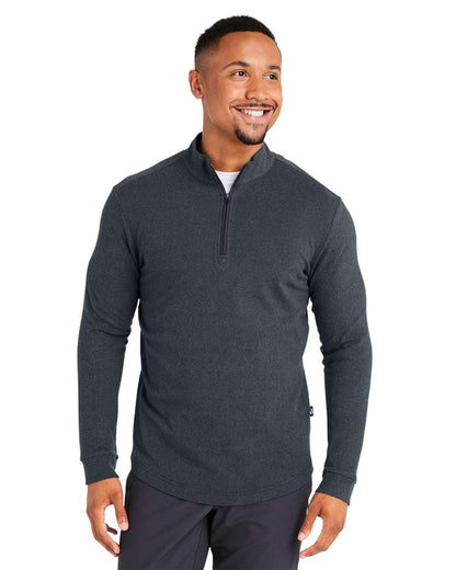 Swannies Men's Emery Quarter-Zip Pullover SWE500 #colormdl_Black Heather