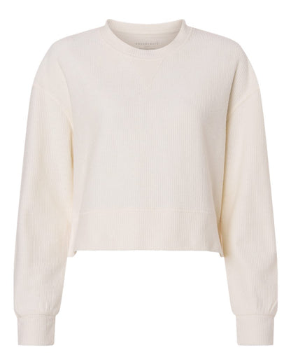 Boxercraft Women's Cropped Boxy Long Sleeve T-Shirt BW5102 #color_Natural