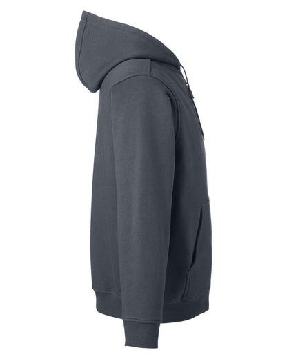 Harriton Unisex ClimaBloc™ Lined Heavyweight Hooded Sweatshirt M711 #color_Dark Charcoal