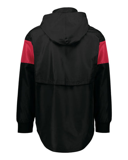 Holloway Men's Potomac Hooded Jacket 229527 #color_Black/ Scarlet