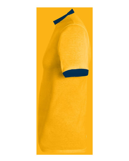 Augusta Sportswear 50/50 Ringer T-Shirt 710 #color_Gold/ Navy