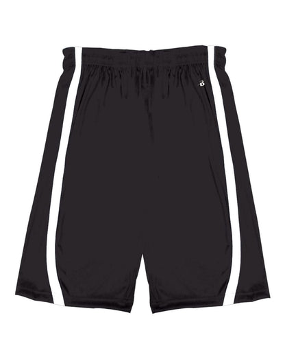 Alleson Athletic Men's B-Core B-Slam Reversible Shorts 7244 #color_Black/ White