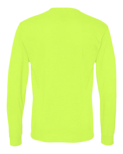 JERZEES Unisex Dri-Power® Performance Long Sleeve T-Shirt 21MLR #color_Safety Green