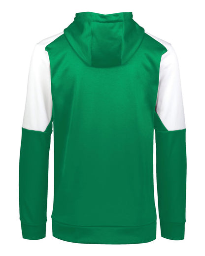 Holloway Unisex Blue Chip Hooded Sweatshirt 222540 #color_Kelly/ White