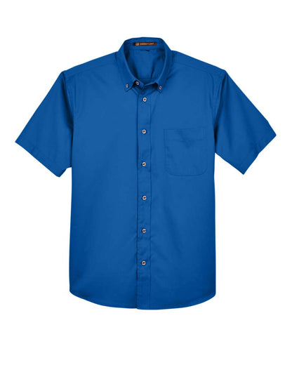 Harriton Men's Easy Blend™ Twill Dress Shirt with Stain-Release M500S #color_French Blue