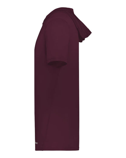Holloway Men's Hooded T-Shirt Powered by Coolcore 222142 #color_HMaroon