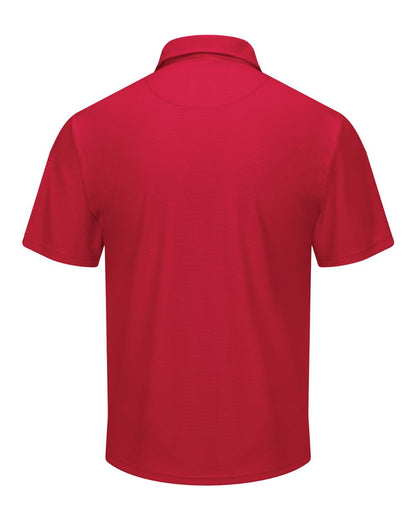 Red Kap Men's Performance Knit® Flex Series Pro Polo SK90 #color_Red