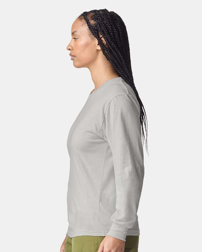 American Apparel Unisex Fine Jersey Long Sleeve Tee 2007 #colormdl_New Silver