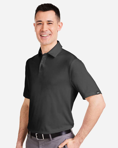 Under Armour Men's Recycled Polo 1383255 #colormdl_Black/ White