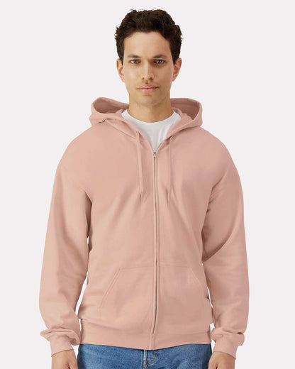 Gildan Unisex Softstyle® Full-Zip Hooded Sweatshirt SF600 #colormdl_Dusty Rose