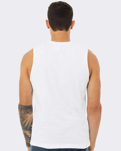 BELLA + CANVAS Jersey Muscle Tank 3483 #colormdl_White