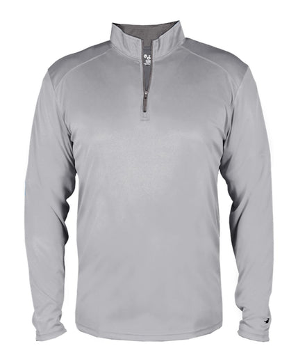 Badger B-Core Quarter-Zip Pullover 4102 #color_Silver/ Graphite