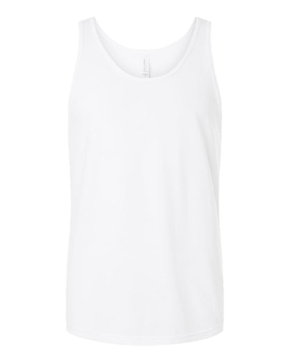 BELLA + CANVAS Heather CVC Tank 3480CVC #color_Solid White Blend