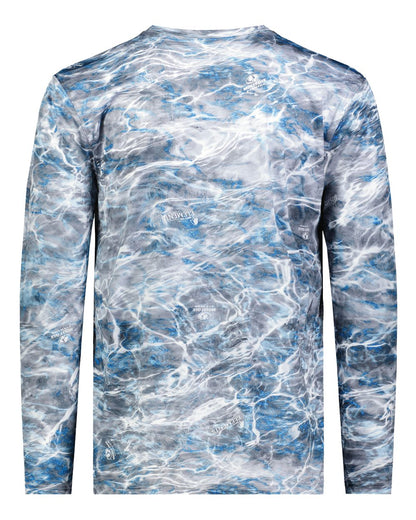 Holloway Men's Mossy Oak Momentum Long Sleeve T-Shirt 222836 #color_Steelhead
