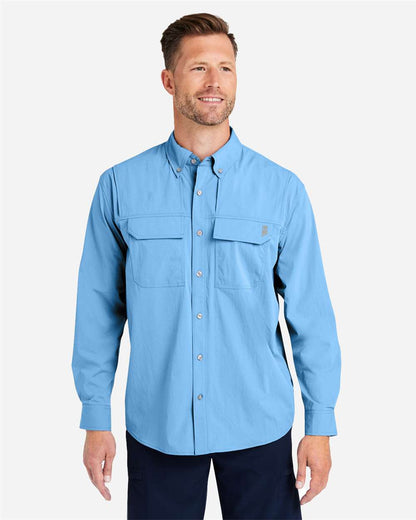 HUK Men's Creekbed Pocket Fishing Shirt H150184 #colormdl_Marolina Blue