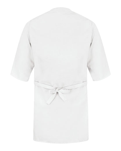Red Kap Men's Collarless Poplin Butcher Wrap WP18 #color_White