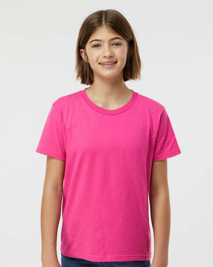 Tultex Youth Fine Jersey T-Shirt 235 #colormdl_Fuchsia