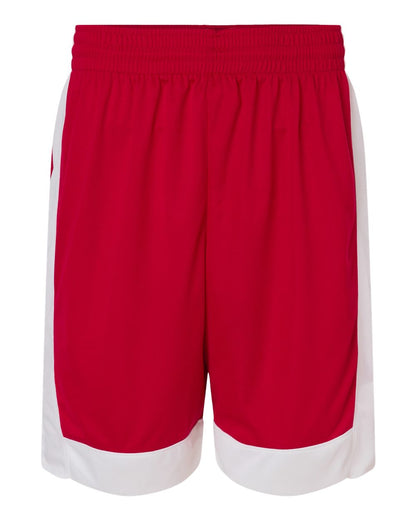 Augusta Sportswear Unisex Match-Up Basketball Shorts 6889 #color_Scarlet/ White