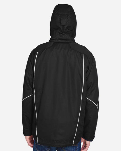 North End Men's Angle 3-In-1 Jacket with Bonded Fleece Liner 88196 #colormdl_Black