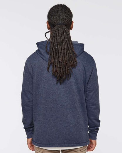LAT Unisex Vintage Wash Fleece Hoodie Sweatshirt 6936 #colormdl_Washed Navy