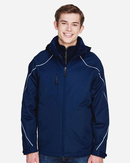 North End Men's Angle 3-In-1 Jacket with Bonded Fleece Liner 88196 #colormdl_Night