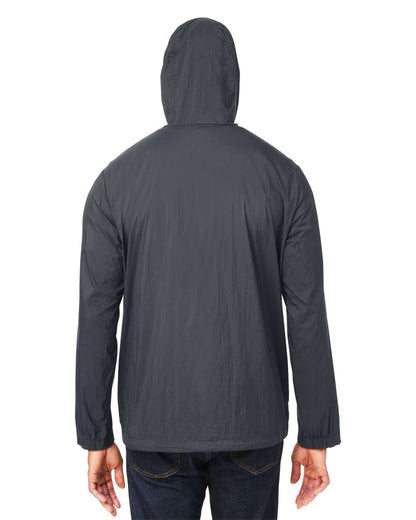 North End Men's Aura Lightweight Packable Anorak NE810 #colormdl_Carbon/ Black