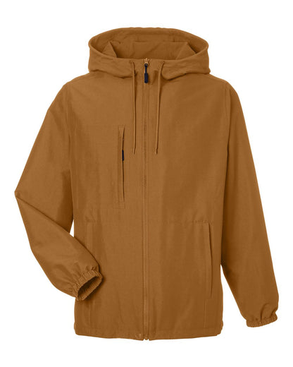 Harriton Unisex Flex Twill Hooded Jacket M73 #color_Duck Brown