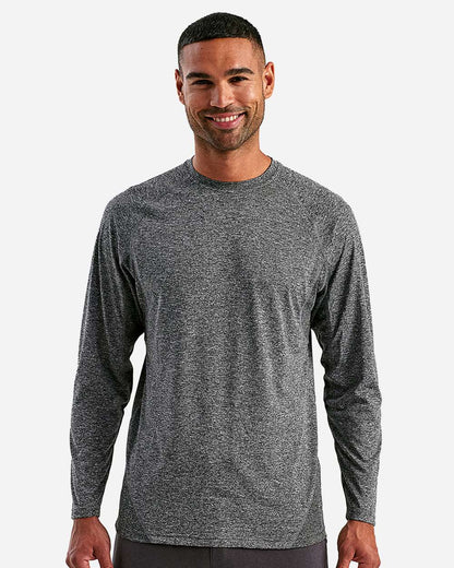 TriDri Unisex Panelled Long Sleeve Tech T-Shirt TD050 #colormdl_Black Melange