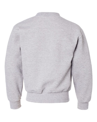 JERZEES Youth NuBlend® Crewneck Sweatshirt 562BR #color_Ash