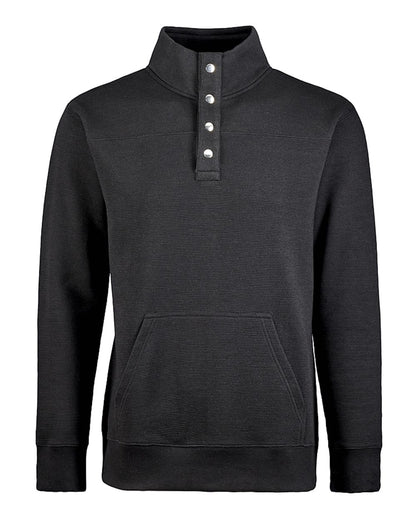 J. America Men's Ripple Fleece Snap Sweatshirt 8708 #color_Black