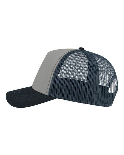 Atlantis Headwear Sustainable Canvas Cap RAPPER #color_Grey/ Navy