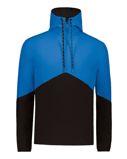 Russell Athletic Unisex Legend Hooded Quarter-Zip Pullover R20DSM #color_Royal/ Black