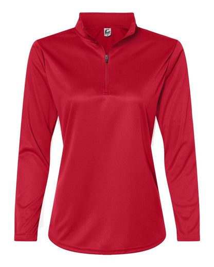 C2 Sport Women's Quarter-Zip Pullover 5602 #color_Red