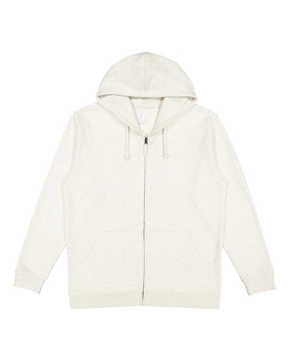 LAT Unisex Full-Zip Fleece Hoodie Sweatshirt 6927 #color_Natural Heather