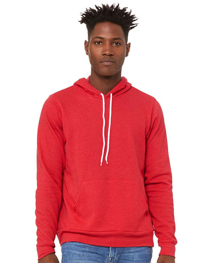 BELLA + CANVAS Unisex Sponge Fleece Hoodie Sweatshirt 3719 #colormdl_Heather Red