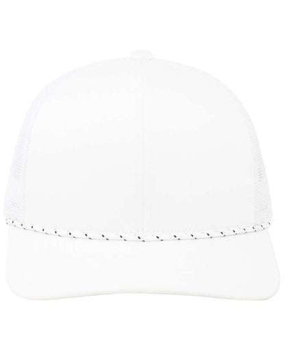 Pacific Headwear Trucker Rope Cap 104BR #color_White