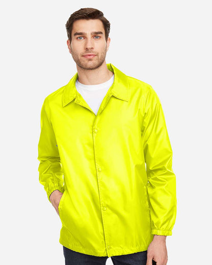 Team 365 Unisex Zone Protect Coaches Jacket TT75 #colormdl_Safety Yellow