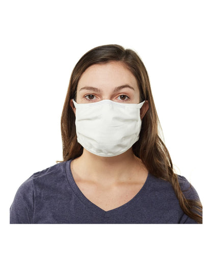 Hanes 3-Ply Cotton Face Mask MASKBB #color_White