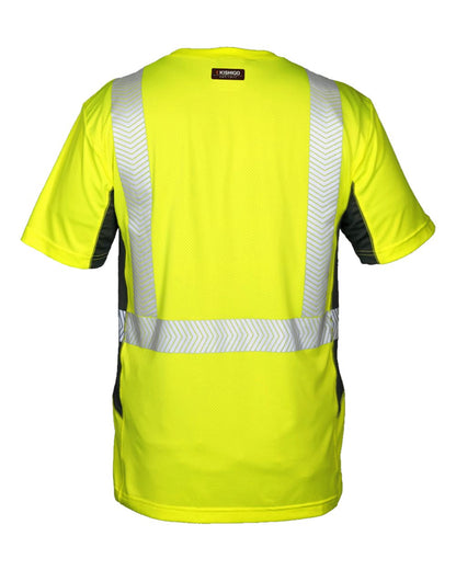 Kishigo Unisex Premium Black Series® Cool Touch Class 2 T-Shirt 9173 #color_Lime